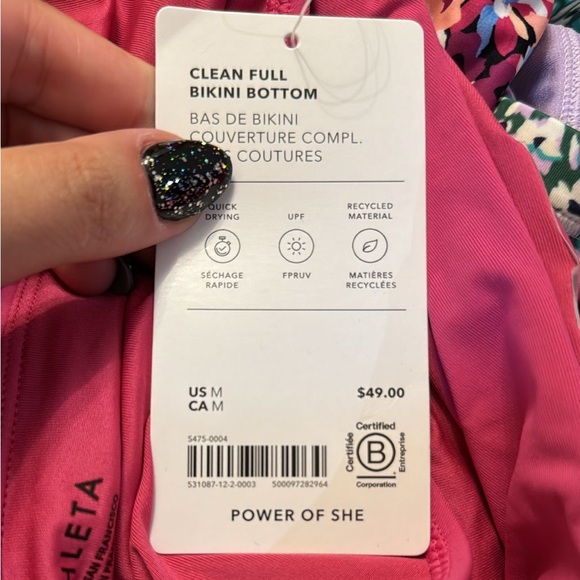 💗 Athleta Clean Full Bikini Bottom // Salvia Pink - Picture 14 of 14